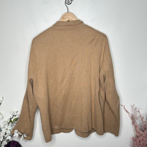 J. CREW Factory Schoolboy Sweater Blazer Heather Acorn Tan Sz XXL {3R1} - Picture 6 of 9